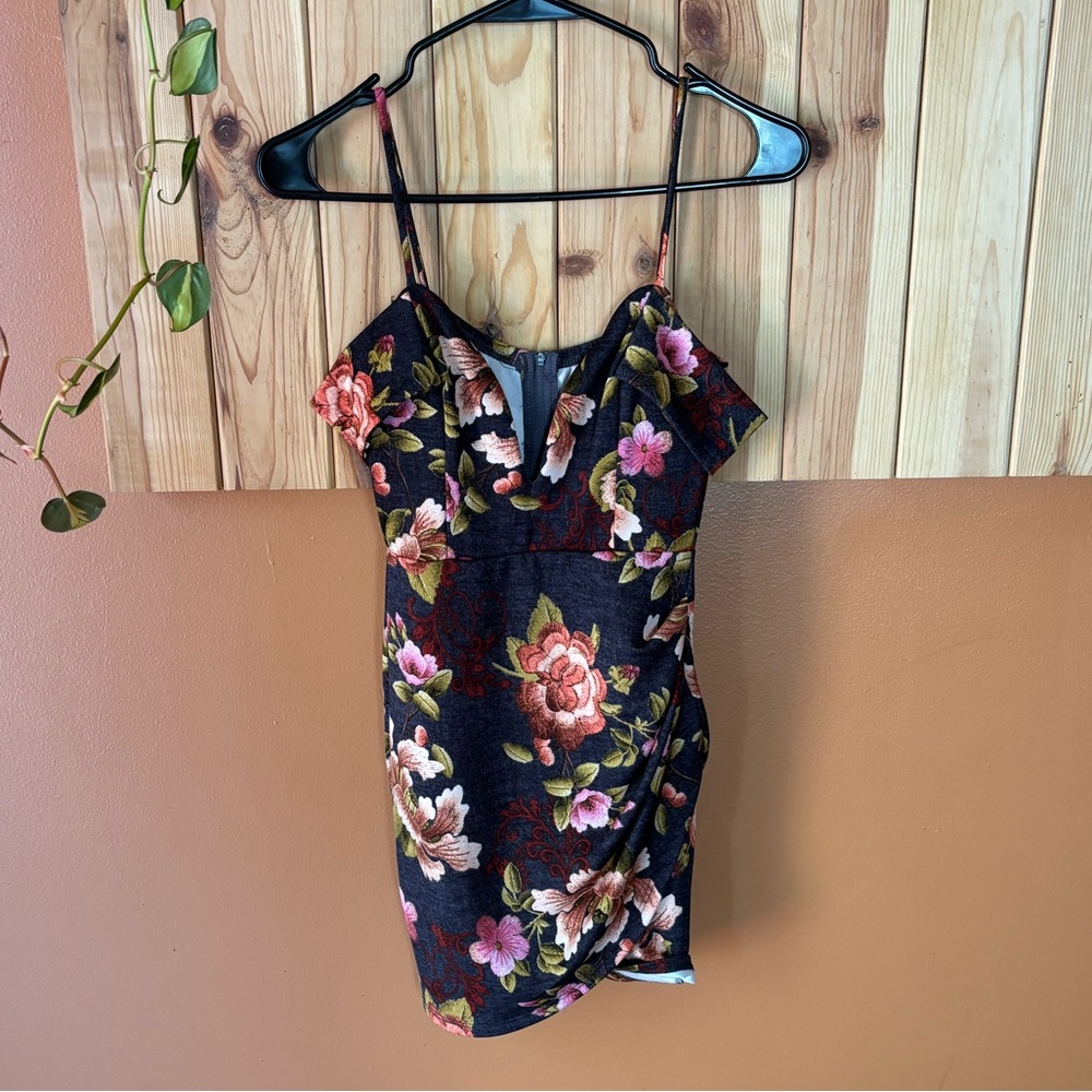 TRAC Fall Floral Mini Dress